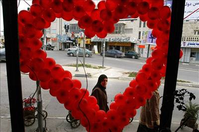 Valentýna slaví i v Palestin