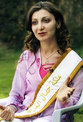 Silva ahakianová, irácká kesanka, dostala titul Miss Irák poté co pvodní vítzka odstoupila.
