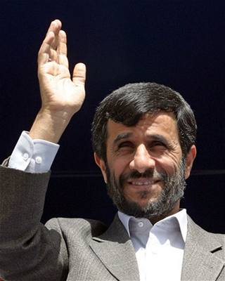 Íránský prezident  Mahmúd Ahmadíneád.