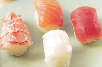 Nigiri sushi.