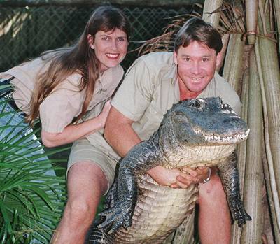 Lovec krokodýl Steve Irwin. 