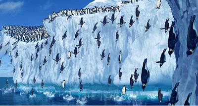 „Muzikál“ plný tučňáků. Happy Feet je spíše než rodinná komedie epická sága s ekologickým poselstvím.
