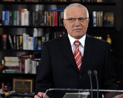 Václav Klaus pi novoroním projevu