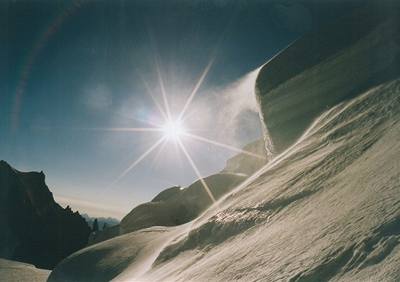Východ slunce pod Mont Blanc