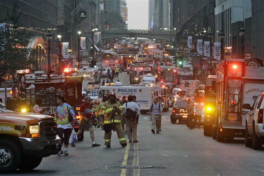 Výbuch parovodu v newyorském Manhattanu.