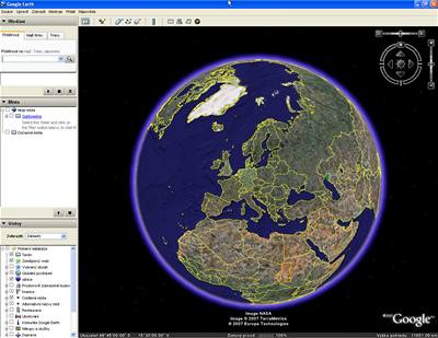 Google Earth zvld i mapy hvzdn oblohy