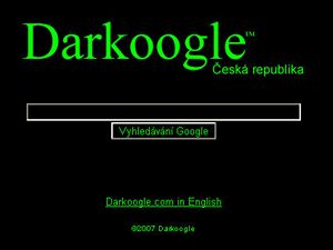 Darkgoogle - tituln strana