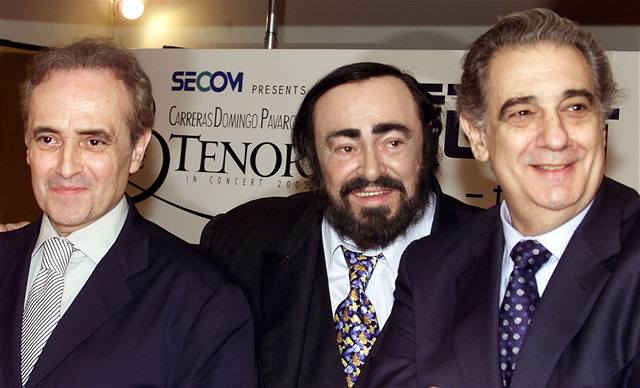 José Carreras, Luciano Pavarotti a Plácido Domingo (zleva)