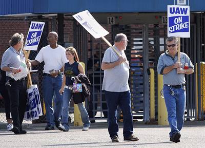 Zamstnanci General Motors vstoupili do stávky.