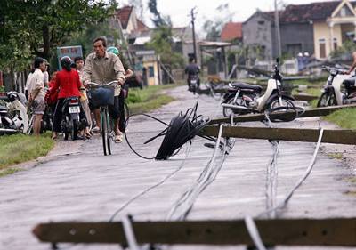 Tajfun Lekima zabjel ve Vietnamu