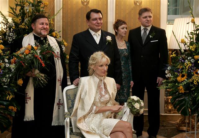 Paroubkova svatba v Mariánských Lázních.