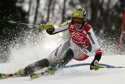 Vítzka slalomu Nicole Hospová.