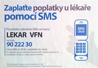 Poplatky u lkae lze nov platit prostednictvm SMS