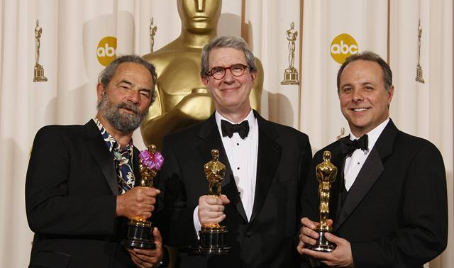 Dritelé Oscara za nejlepí zvuk ve filmu "Bourneovo ultimátum" Scott Millan, David Parker a Kirk Francis. 