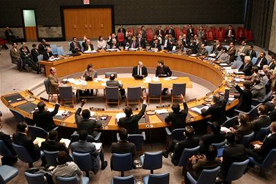Hlasování. Pro pijetí rezoluce se vyslovilo 14 z 15 len RB OSN.