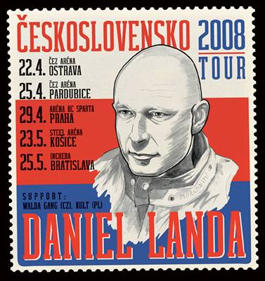 Plakát na koncertní turné Daniela Landy.