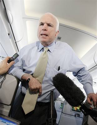 Republikánský prezidentský kandidát John McCain.