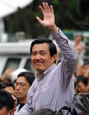 Vítz voleb na Tchaj-wanu, kandidát nacionalistické strany Kuomintang (KTM) Ma Jing-iou.