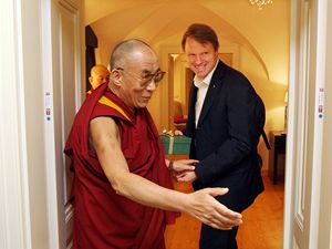 Martin Bursk pi setkn s dalajlamou