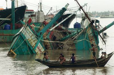 V Barmě se potopila loď Červeného kříže