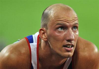 Český rekordman v běhu na 110 m. přes překážky Petr Svoboda