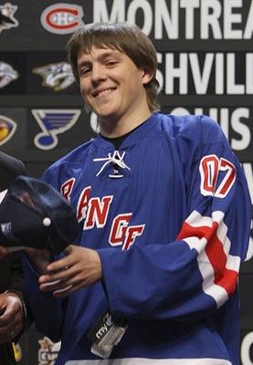 Alexej erepanov na snímku z roku 2007, kdy ho draftovali newyortí Rangers.