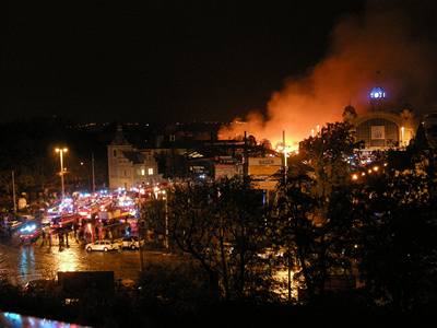 V Prmyslovm palci na holeovickm vstaviti propukl 16. jna veer por.