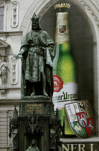 Karla IV. zastnil lahv Plzn