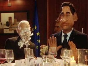 Francie se bav na esk et. Sarkozy a Klaus po zsahu dortem.