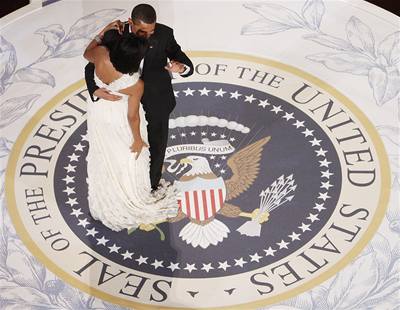 Barack Obama tan se svoj enou Michelle na inauguranm plese.