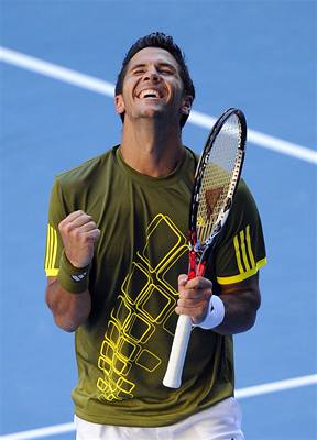 panl Verdasco se raduje z postupu do tvrtfinále Australian Open. 