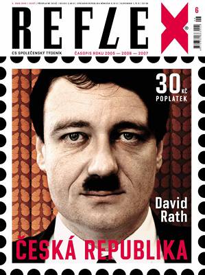David Rath vyobrazený jako Adolf Hitler na obálce asopisu Reflex. 