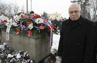 Prezident Klaus uctil pamtku Jana Zajce