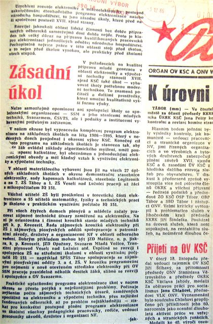 Ukzky lnk z tborskho tdenku Palct, kam Ji Janeek mezi lety 1986 - 1989 pispval. Jeden as Palct i vedl.