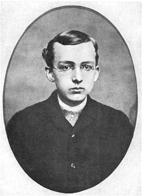 Student a humorista. Václav Jebavý v dobách studií v Telči, 1887 či 1888.