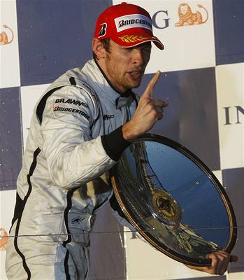 Spokojený jezdec Brawn GP Jenson Button.