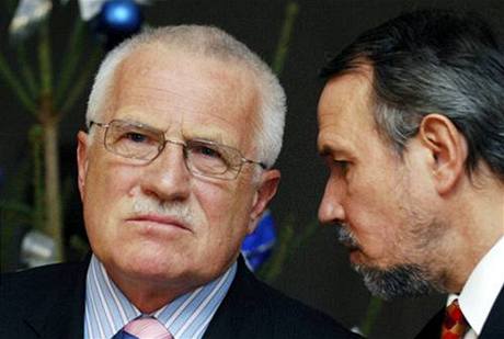 Václav Klaus (vlevo) a Petr Hájek 