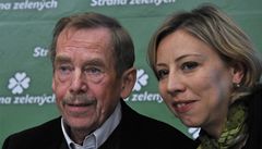 Václav Havel a Kateřina Jacques na tiskové konferenci Strany zelených. | na serveru Lidovky.cz | aktuální zprávy