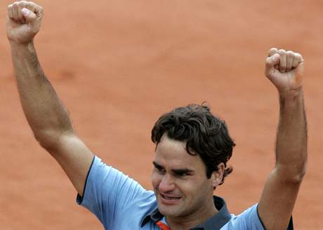 Velká radost pro Federera. 