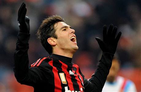 Kaká se raduje z vítězné branky svého AC Milán.