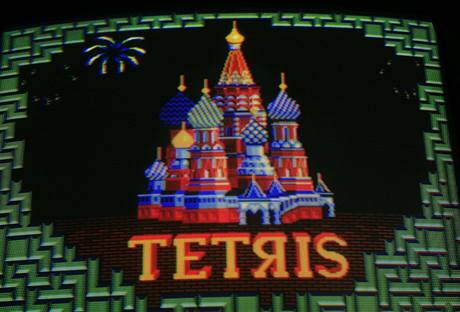 vodn obrazovka automatovho Tetrisu.