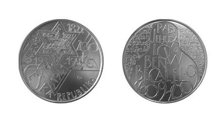 NB vydala pamtní minci k výroí úmrtí rabiho Löwa