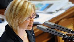 Ministryn spravedlnosti Daniela Kováová v Poslanecké snmovn.