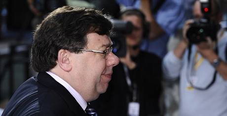 Irský premiér Brian Cowen.