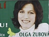 Olga Zubová na pedvolebním billboardu