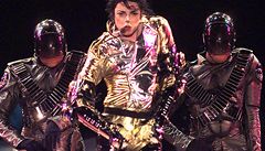 Michael Jackson. V roce 1988 bhem vystoupení v Sydney.
