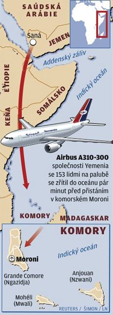 Jemensk airbus se ztil do moe (rozkliknte obrzek)