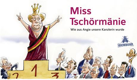 Angela Merkelová jako Miss Tschörmänie v novém komixu