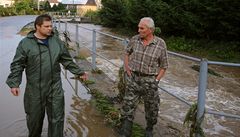 Záplavová vlna se p�ehnala 4. �ervence obcí Markvartice u �eské Kamenice na D��ínsku