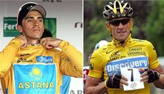 panl Contador (vlevo) a Lance Armstrong budou závodit bok po boku v Astan.